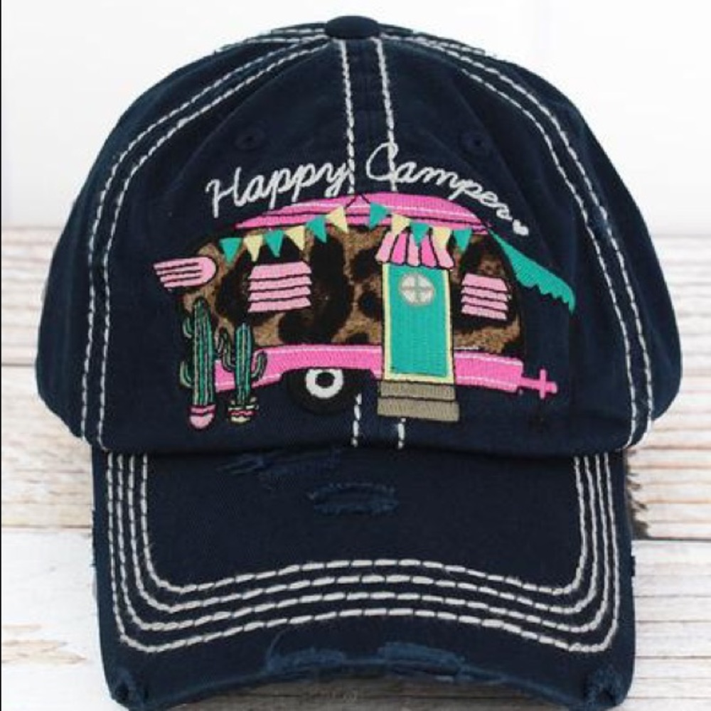 Happy Camper Baseball Cap